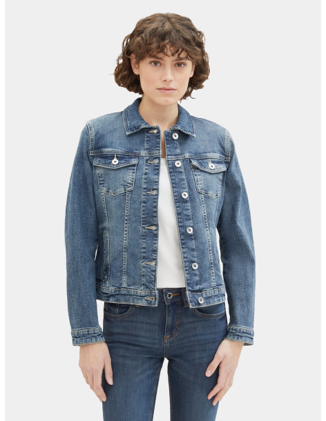 TOM TAILOR Denim jacket with recycled cotton 1041047