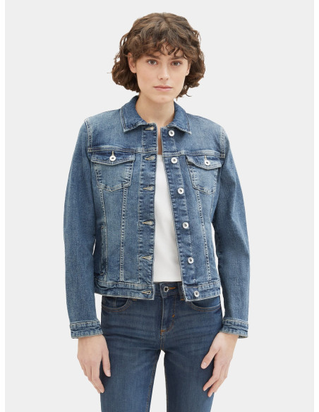 TOM TAILOR Denim jacket with recycled cotton 1041047