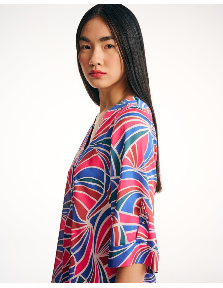 FOREL Μπλούζα εμπριμέ με "V" 078.10.01.087 | BON FASHION