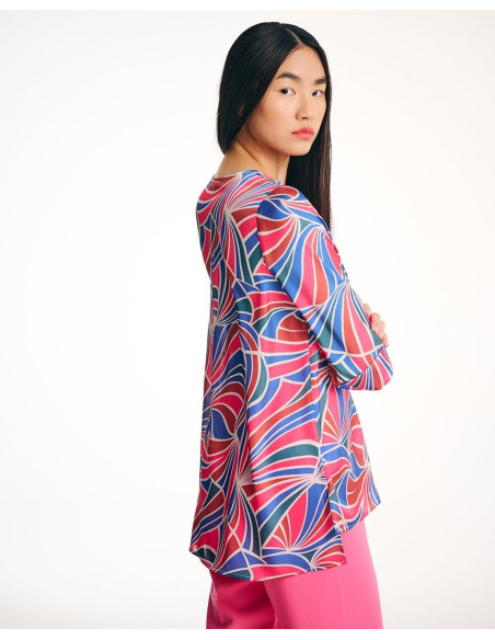 FOREL Μπλούζα εμπριμέ με "V" 078.10.01.087 | BON FASHION