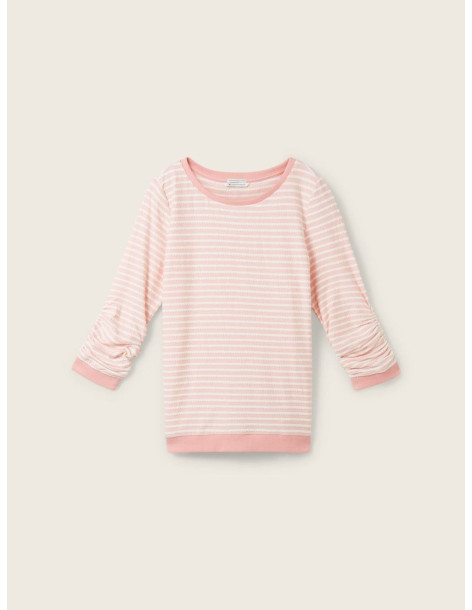 TOM TAILOR Striped Jacquard sweatshirt  1039980-34736| BON FASHION
