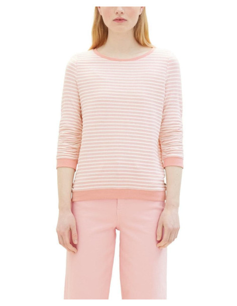 TOM TAILOR Striped Jacquard sweatshirt  1039980-34736| BON FASHION