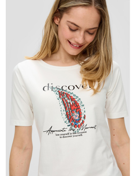 S.OLIVER Stretch cotton T-shirt 2145266-02D1 | BON FASHION