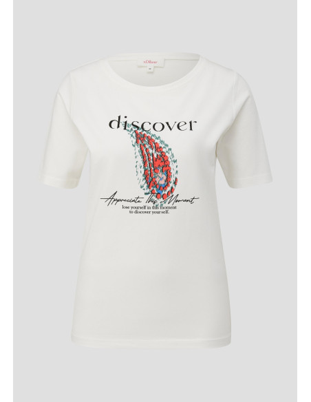 S.OLIVER Stretch cotton T-shirt 2145266-02D1 | BON FASHION