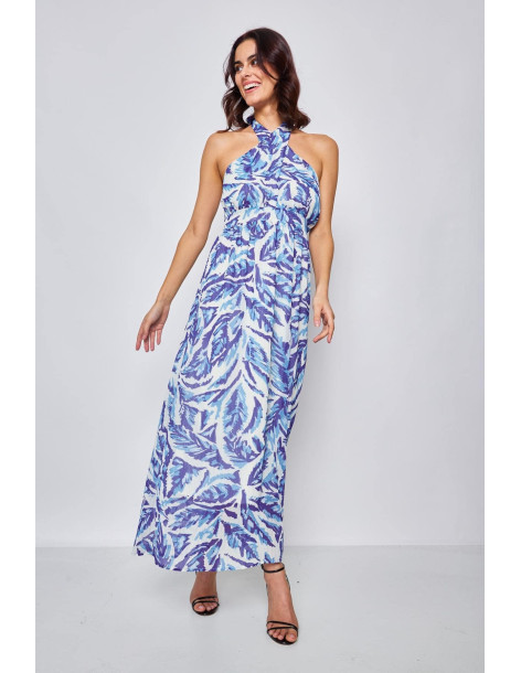 LOVIE & CO MAXI DRESS 4218D-BLUE