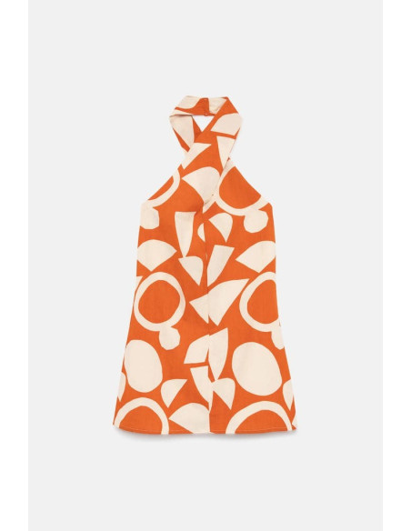 COMPANIA FANTASTICA Afrik geometric short dress 42C/43104 | BON FASHION