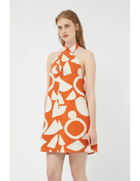 COMPANIA FANTASTICA Afrik geometric short dress 42C/43104 | BON FASHION
