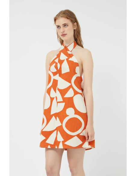 COMPANIA FANTASTICA Afrik geometric short dress 42C/43104 | BON FASHION
