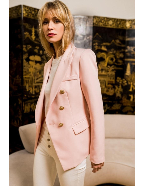 BON FASHION σακάκι με χρυσά κουμπιά V1721-PINK