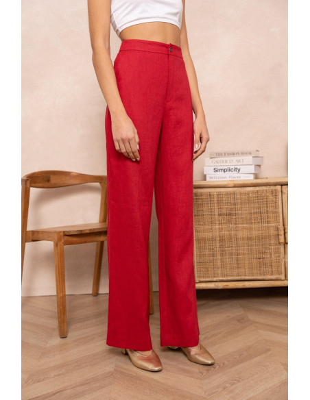 BON FASHION TROUSER P2419-RED | BON FASHION