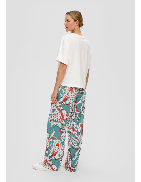 S.OLIVER Regular fit: Satin wide-leg trousers 2144257-65A1 | BON FASHION