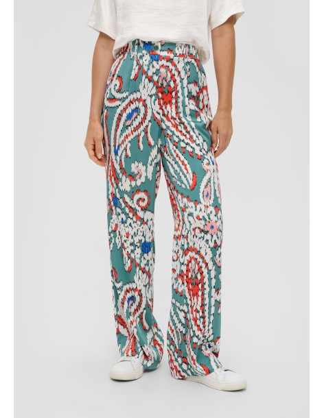 S.OLIVER Regular fit: Satin wide-leg trousers 2144257-65A1 | BON FASHION
