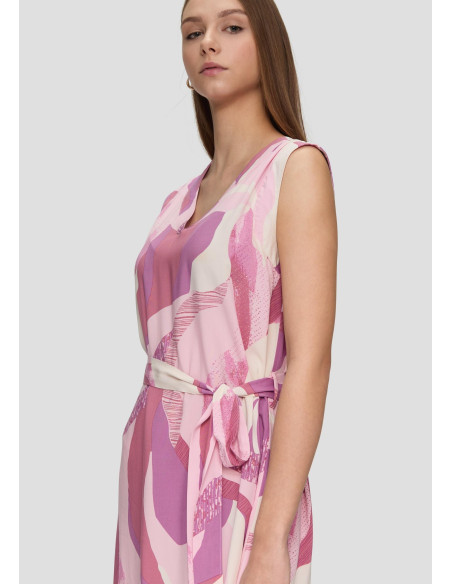 S.OLIVER Short dress with a fabric belt 2146262-47A0 | BON FASHION