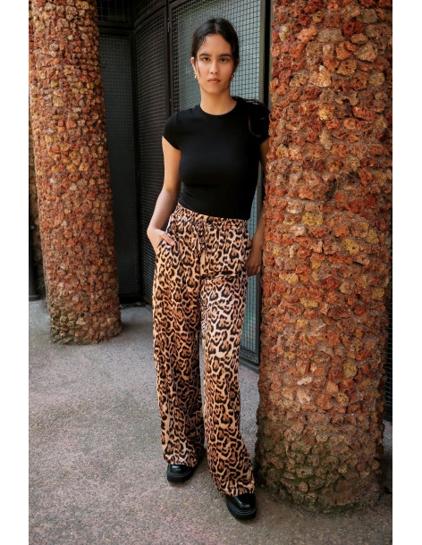 BON FASHION TROUSER ANIMAL PRINT L007-CAMEL | BON FASHION