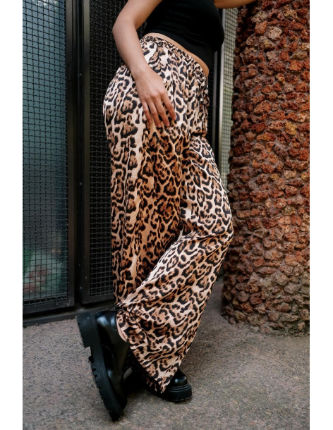 BON FASHION TROUSER ANIMAL PRINT L007-CAMEL | BON FASHION