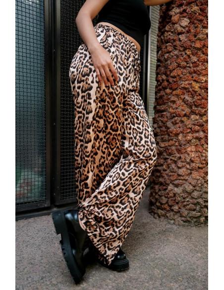 BON FASHION TROUSER ANIMAL PRINT L007-CAMEL | BON FASHION