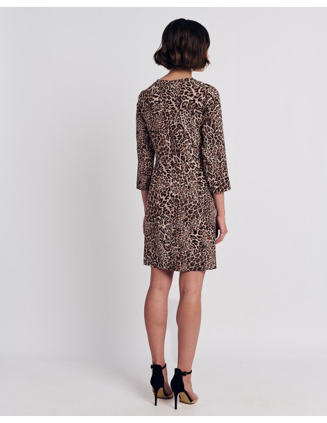 FOREL Φόρεμα animal με 3/4 μανίκι 079.50.01.005 | BON FASHION