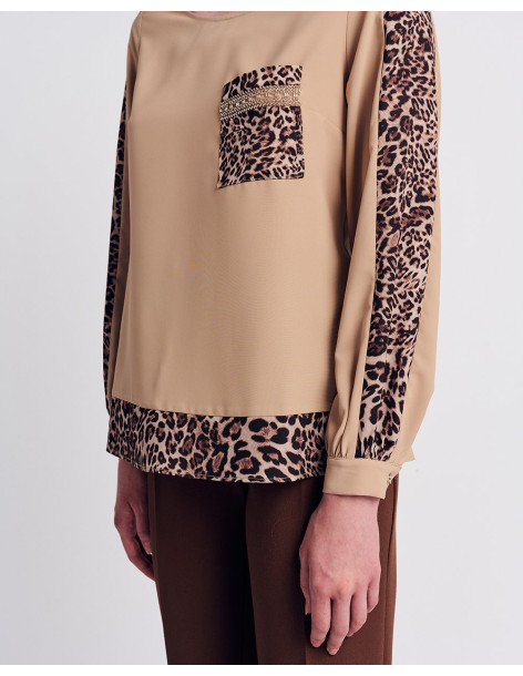 FOREL Μπλούζα με animal print 079.10.01.027 | BON FASHION