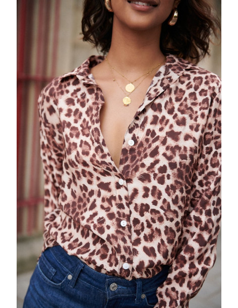 BON FASHION leopard cotton shirt CH2670 | BON FASHION