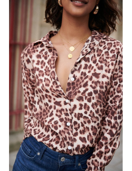 BON FASHION leopard cotton shirt CH2670 | BON FASHION