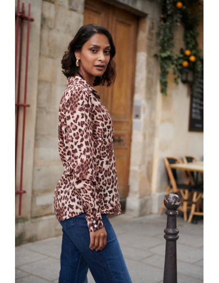 BON FASHION leopard cotton shirt CH2670 | BON FASHION