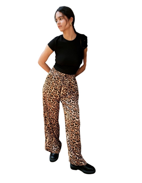 BON FASHION TROUSER ANIMAL PRINT L007-CAMEL