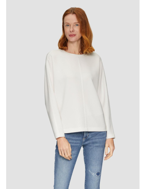 S.OLIVER Scuba sweatshirt with batwing sleeves 2150862-0210