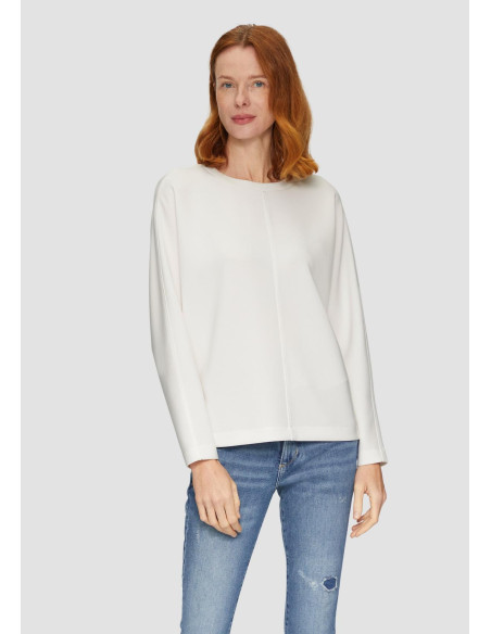 S.OLIVER Scuba sweatshirt with batwing sleeves 2150862-0210