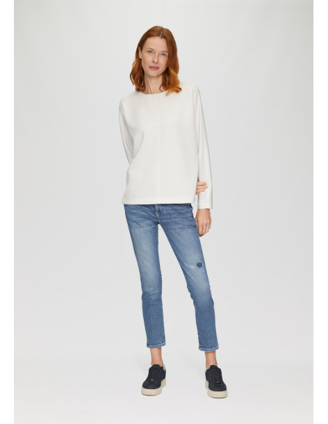 S.OLIVER Scuba sweatshirt with batwing sleeves 2150862-0210 2