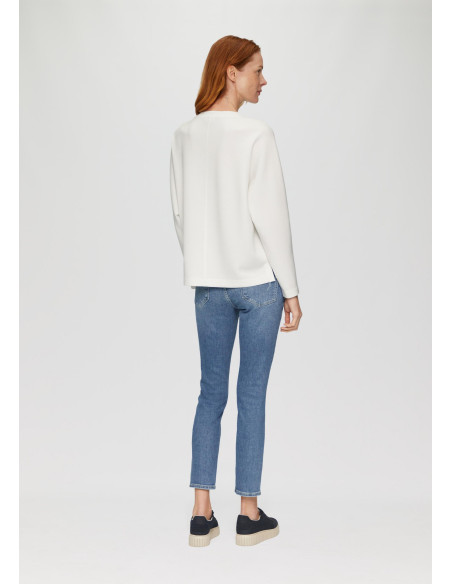 S.OLIVER Scuba sweatshirt with batwing sleeves 2150862-0210 | BON FASHION