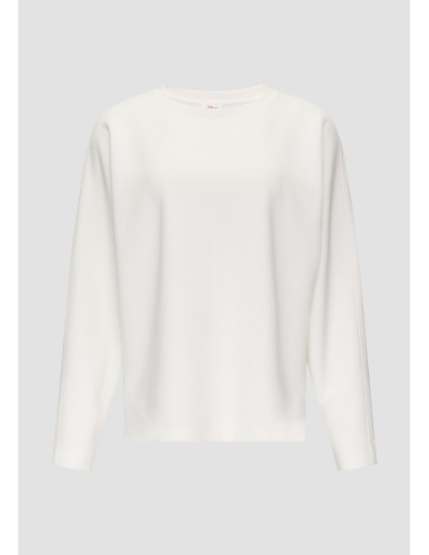 S.OLIVER Scuba sweatshirt with batwing sleeves 2150862-0210 | BON FASHION