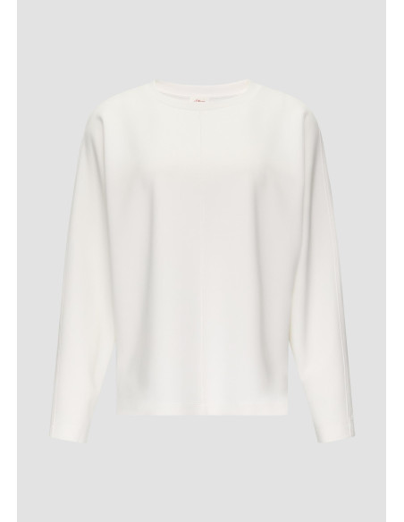 S.OLIVER Scuba sweatshirt with batwing sleeves 2150862-0210 | BON FASHION