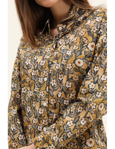 BON FASHION SHIRT 3006L-BROWN 2