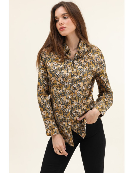 BON FASHION SHIRT 3006L-BROWN | BON FASHION