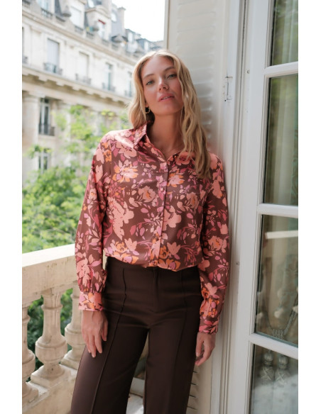 LOVIE & CO Blouse ALOIS 93196-BROWN | BON FASHION