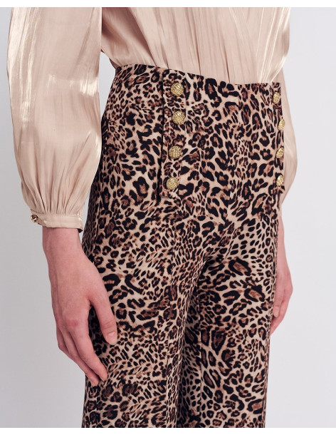 FOREL Παντελόνι καμπάνα animal print 079.20.01.005 | BON FASHION