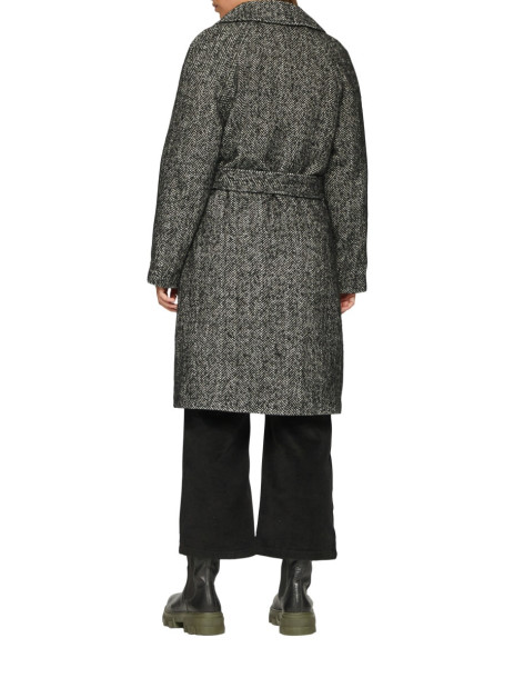 S.OLIVER Wool blend coat with a tie-around belt 2154893-99Q4 | BON FASHION