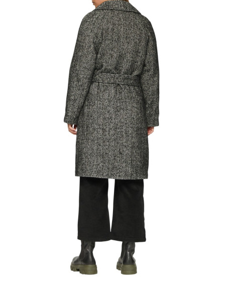 S.OLIVER Wool blend coat with a tie-around belt 2154893-99Q4 | BON FASHION