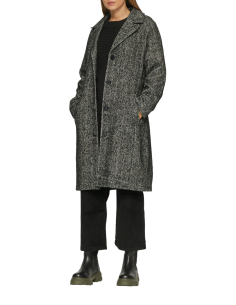 S.OLIVER Wool blend coat with a tie-around belt 2154893-99Q4