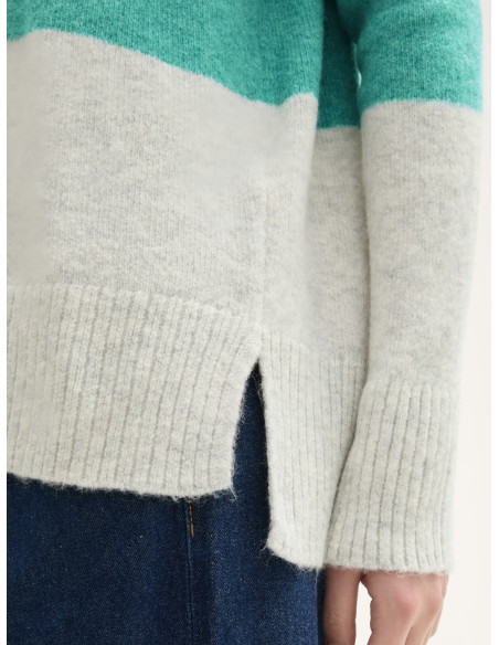 TOM TAILOR Knitted sweater with colour blocking 1043356-36480 | BON FASHION