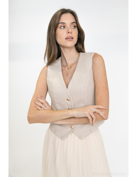 BON FASHION CARDIGAN S4718-BEIGE | BON FASHION