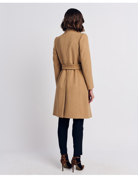 FOREL Παλτό με ψηλό γιακά 079.70.01.025-ΚΑΜΗΛΟ | BON FASHION