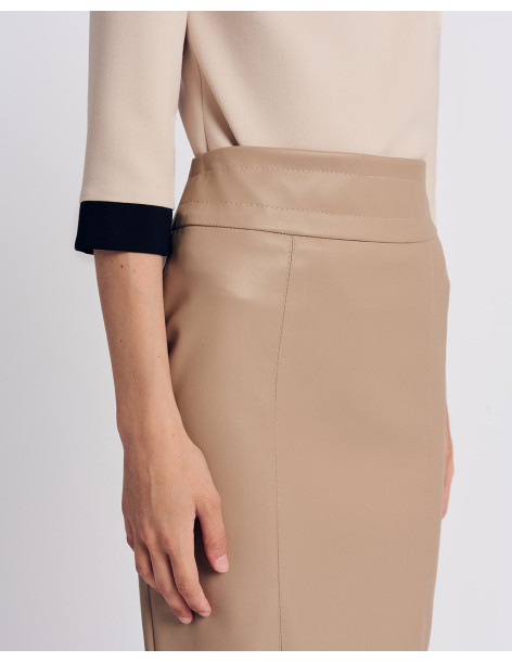 FOREL Φούστα δερματίνη 079.00.01.037-ΙΒΟΥΑΡ | BON FASHION