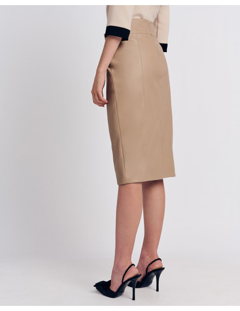 FOREL Φούστα δερματίνη 079.00.01.037-ΙΒΟΥΑΡ | BON FASHION