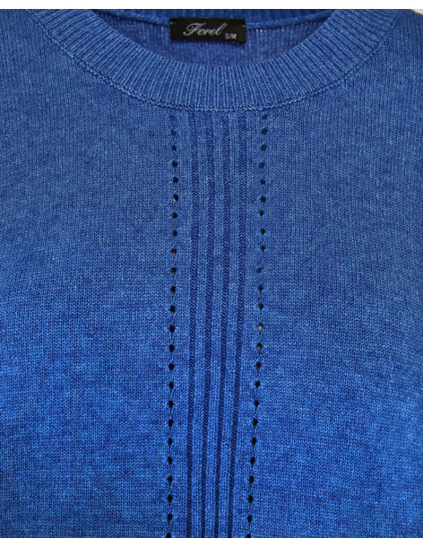 FOREL Πλεκτή μπλούζα 079.90.01.042-ΟΥΡΑΝΙ | BON FASHION