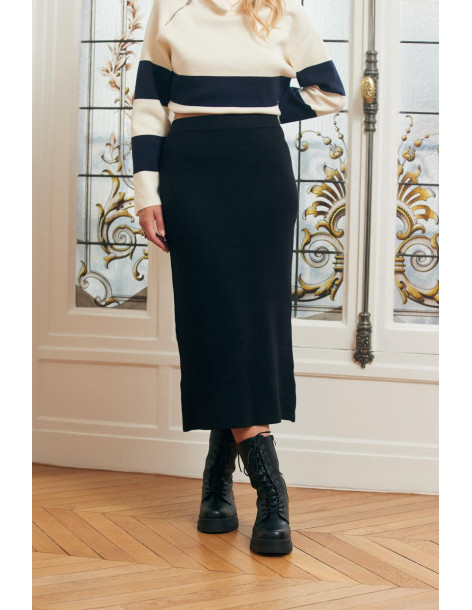 BON FASHION SKIRT CH1627-BLACK
