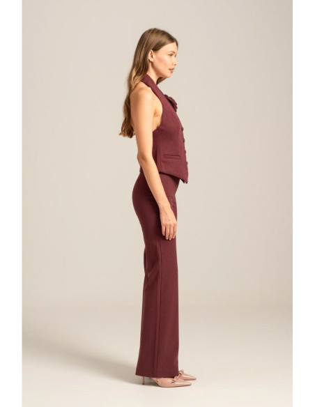 MIND MATTER ROMINA TROUSERS 24-02-03-000-BORDEAUX | BON FASHION