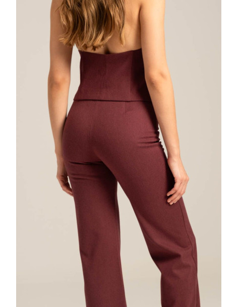 MIND MATTER ROMINA TROUSERS 24-02-03-000-BORDEAUX | BON FASHION