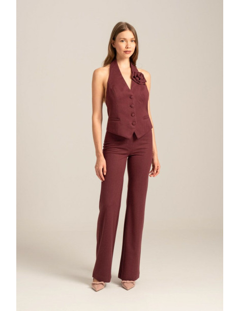 MIND MATTER ROMINA TROUSERS 24-02-03-000-BORDEAUX | BON FASHION