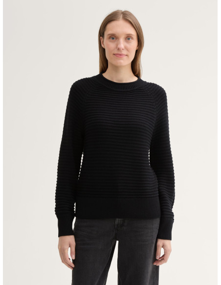 TOM TAILOR Knitted sweater with texture 1044925-14482